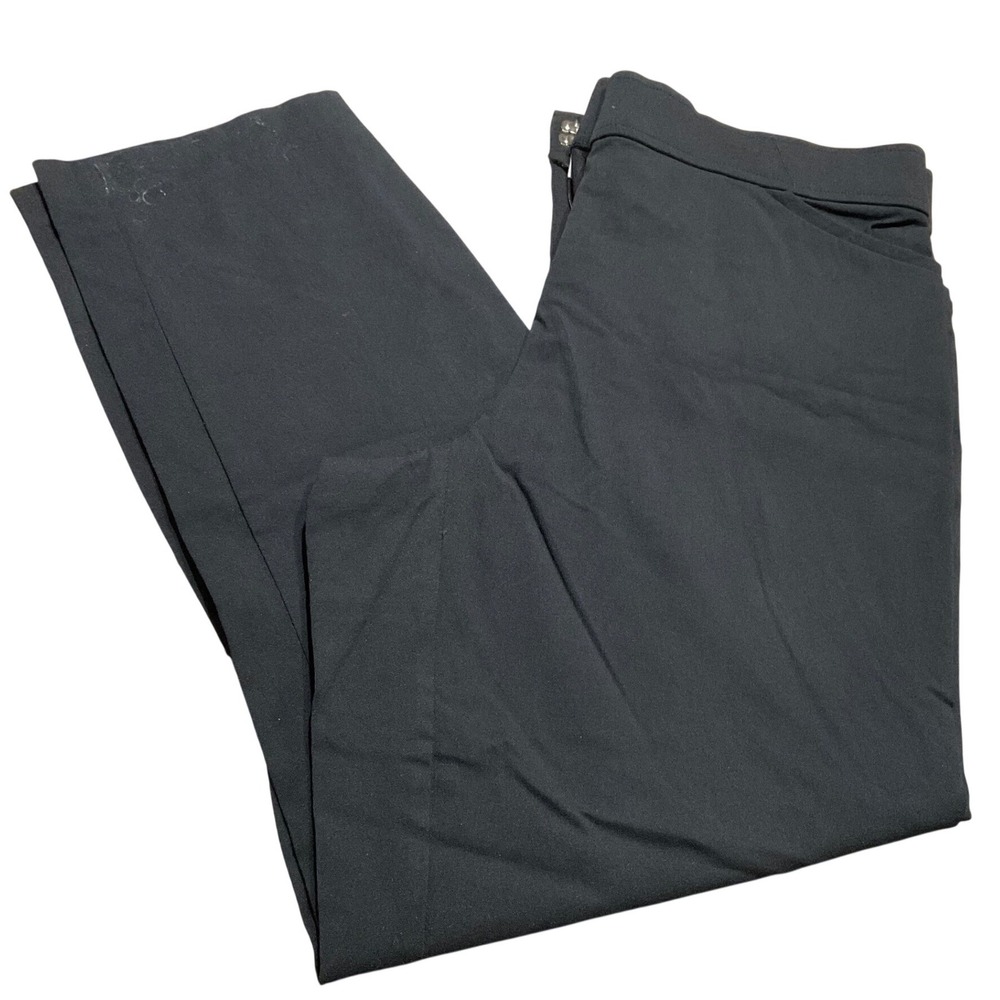 Avenue Women Black Dress Pants Size 16 Average Straight Leg Stretch Trousers